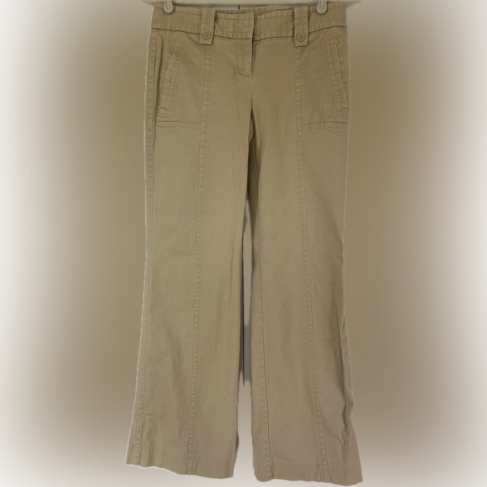 LOFT Tan Flare Wide Leg Pants. Size 2